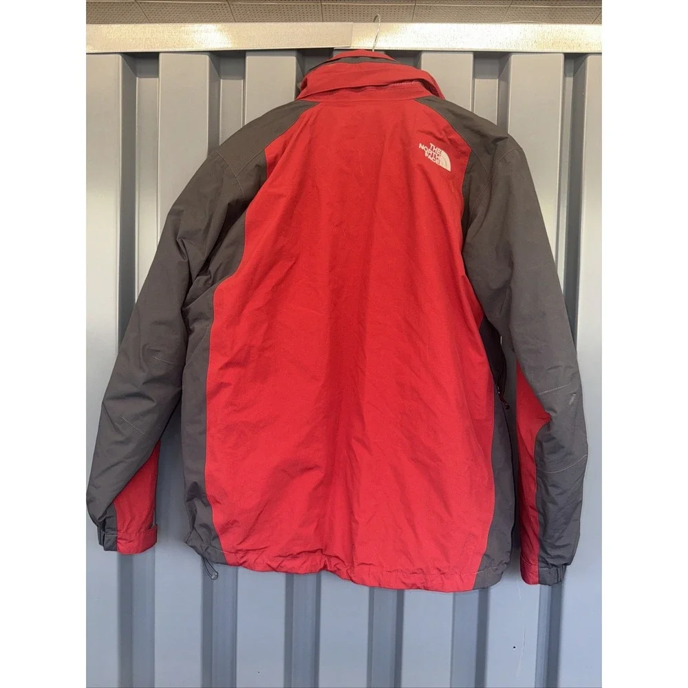The North Face Hyvent Snow Jacket Mens Large Hooded Snowboard Coat 2-1 Red